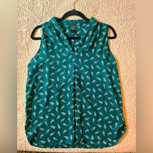 Green Paisley Blouse - Ann Taylor